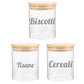 DualColorStampe Adesivi per barattoli cucina, per biscotti tisane e cereali per dispensa, stickers eleganti, in materiale Impermeabile e lavabile - I0151
