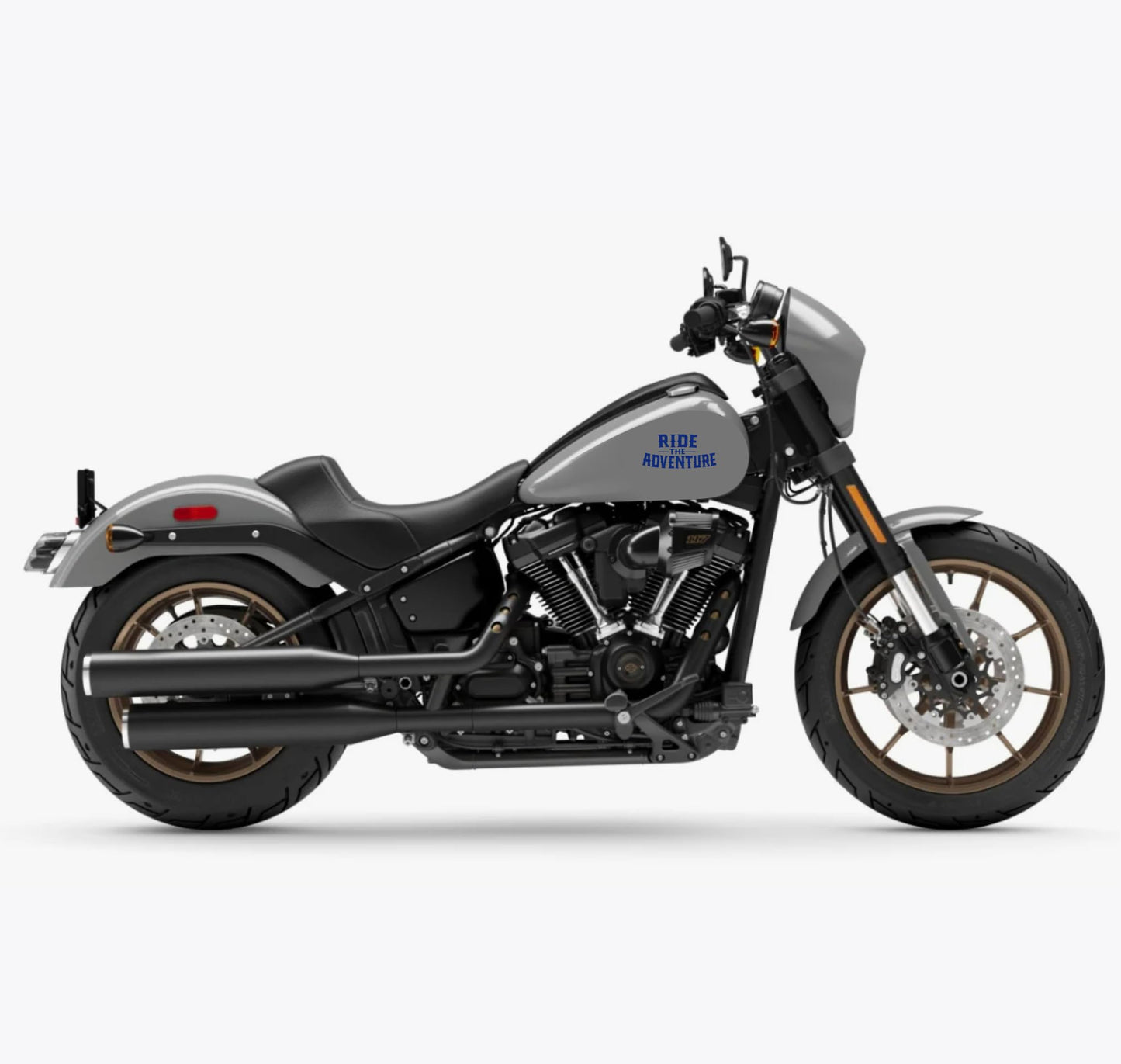 DualColorStampe® Adesivi Compatibili con Harley-Davidson Tribale RIDE THE ADVENTURE serbatoio DX-SX stickers Moto Motorbike COD. M0350