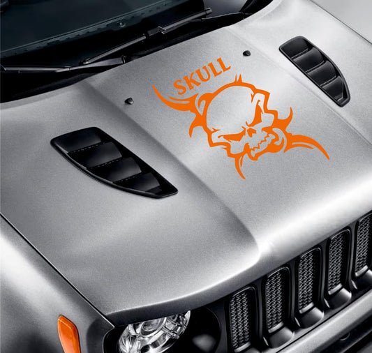DualColorStampe® Adesivo fuoristrada 4x4 a forma di teschio Adesivi per 4x4 off Road Decalcomanie per Auto Fuoristrada Renegade Wrangler 0081