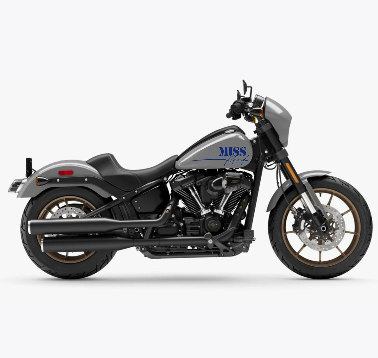 DualColorStampe® Adesivi Compatibili con Harley-Davidson Tribale MISS ROAD serbatoio DX-SX stickers Moto Motorbike COD. M0351