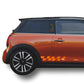 DualColorStampe Adesivi compatibili con MINI Cooper S One JCW R50 R52 R53 R56 R57 F55 F56 F57 per minigonne laterali (4 pezzi) Strisce laterali decalcomania a scacchi 0372