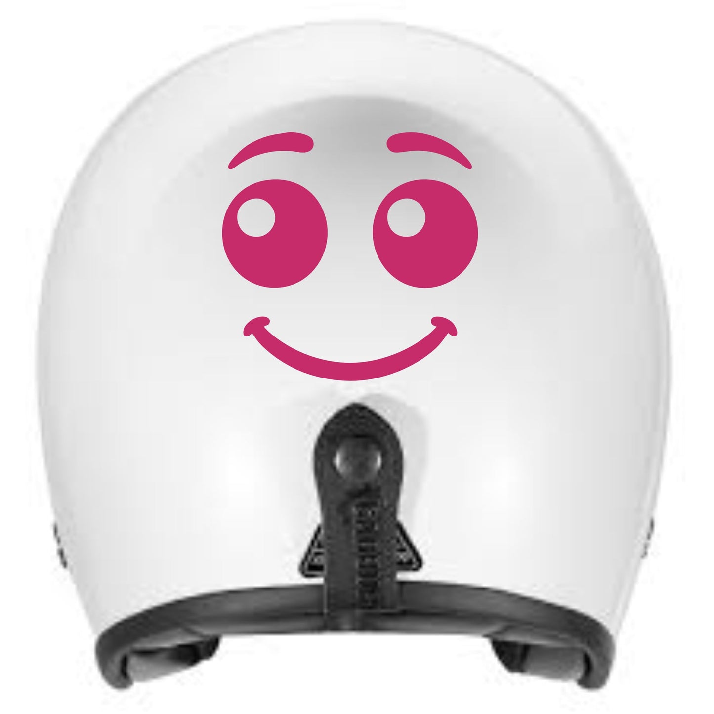 Set 2 Adesivi Smile Ø 10 cm Emoticon per moto, scooter, casco, auto Resistente alle intemperie con protezione UV C0101