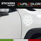 DualColorStampe Adesivi compatibili con Jeep Renegade stella militare Army Fuoristrada 4X4 Fiancata Offroad Adesivi Stickers AUTO Decal 0391