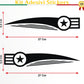 DualColorStampe 2 Adesivi Stickers compatibili con Harley Davidson per serbatoio 12 24 litri Moto Custom M0141