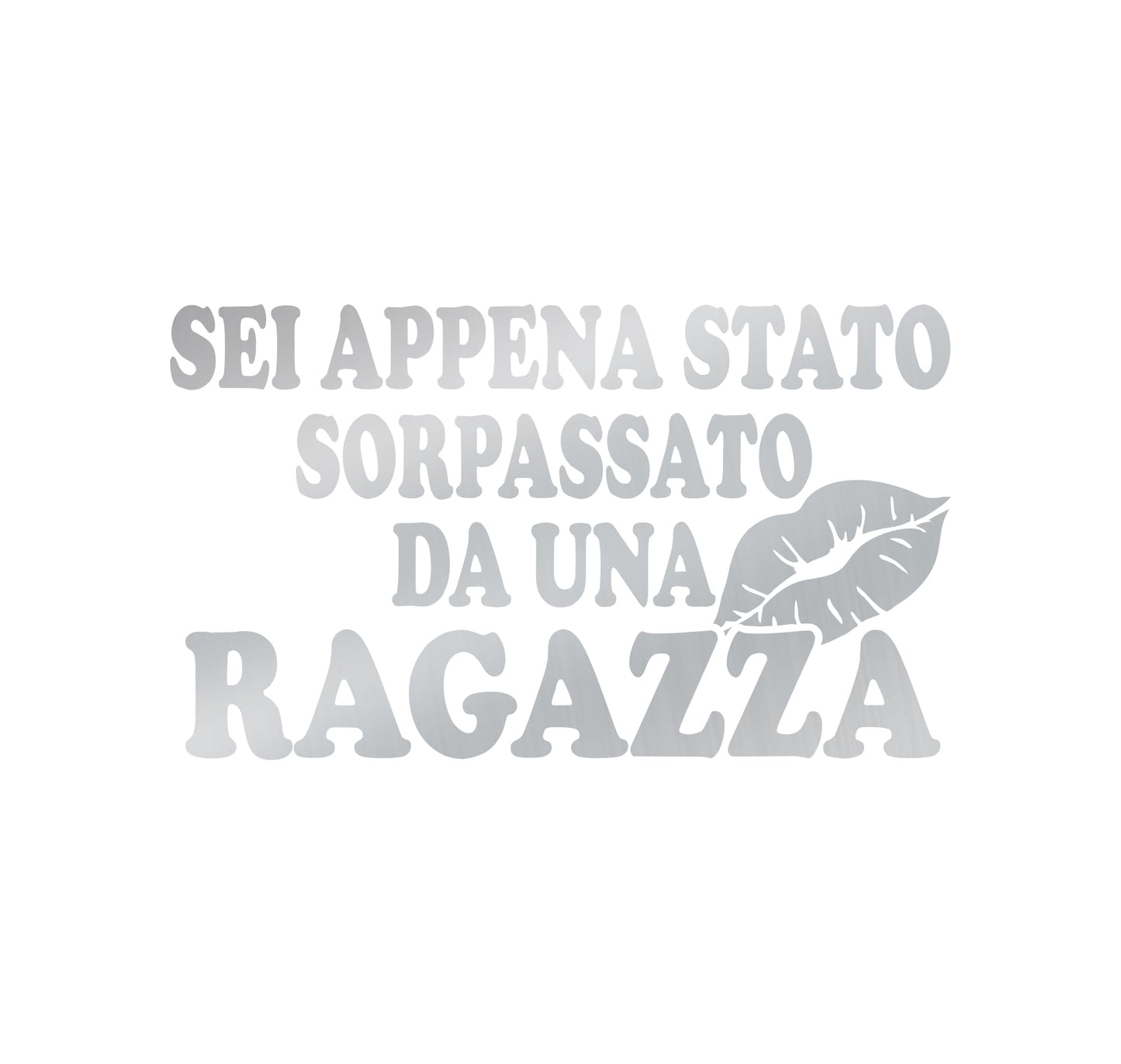DualColorStampe® Adesivi per auto divertenti stickers auto divertenti stickers casco moto camper frase divertente sei appena stato sorpassato da una ragazza - 0402