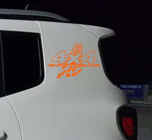DualColorStampe 2 Pezzi Adesivo - Adesivo off Road - Adesivo 4x4 per SUV - Adesivo Auto - Adesivo Fuoristrada Trail off Road Sport 4x4 0100