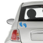 DualColorStampe Stickers Bimbo bimba a bordo adesivo auto baby on board bebè imprints impronte 0399