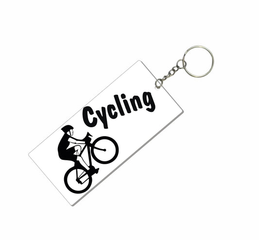 DualColorStampe Portachiavi Battito Cardiaco Ciclismo Accessorio per Amanti della Bicicletta Sport Idea Regalo Personalizzata per Ciclisti e Atleti PORT007