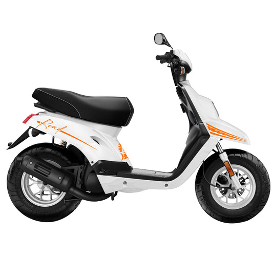 DualColorStampe Adesivi compatibili con BOOSTER MBK scooter graffio DX-SX accessori stickers Motociclo colore a scelta COD.M0348