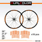 DualColorStampe® Adesivi Cerchi Bici MTB 26'' 27,5'' 28-29'' Pollici | Stickers Ruota Mountain Bike Colorati, Autoadesivi Impermeabili | Cod. B0207