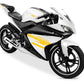 DualColorStampe Adesivi Compatibili con Yamaha YZF-R125 | decal stickers Moto Carena (DX-SX) adesivi personalizzati stelle colore a scelta M0128