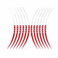DualColorStampe Set di Strisce Cerchi Moto per 2 Ruote da 15" a 19" Pollici - Adesivi Ruote Moto Resistenti - Adesivi Cerchi Moto - Design Racing D0114