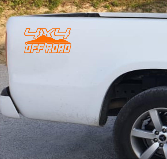 DualColorStampe® ADESIVI PER PICKUP 4X4 OFF ROAD (2 PZ DX-SX) FUORISTRADA accessori stickers decal auto COD.0408