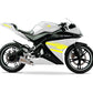 DualColorStampe Adesivi Compatibili con Yamaha YZF-R125 | decal stickers Moto Carena (DX-SX) adesivi personalizzati stelle colore a scelta M0128