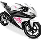 DualColorStampe Adesivi Compatibili con Yamaha YZF-R125 R125 (DX-SX) Carena moto decal stickers Design sport Tribale M0130