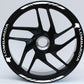 DualColorStampe Stickers Adesivi Set Completo di Cerchi Strisce per Moto per 2 Ruote da 17'' pollici strips Design Racing regione LOMBARDIA D0123