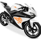 DualColorStampe Adesivi Compatibili con Yamaha YZF-R125 R125 (DX-SX) Carena moto decal stickers Design sport Tribale M0130