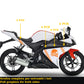 DualColorStampe Adesivi Compatibili con Yamaha YZF-R125 R125 - Design Scacchiera Teschio - Personalizzazione Moto M0166