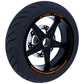 DualColorStampe Confezione Adesivi Set Completo di Cerchi Strisce per Moto per 2 Ruote da 17'' pollici strips Design Racing STREET EATER D0118