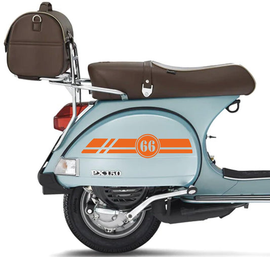 DualColorStampe Adesivi compatibili con Piaggio Vespa 150 PX SE 70° kit adesivi completo - Colore a scelta M0347