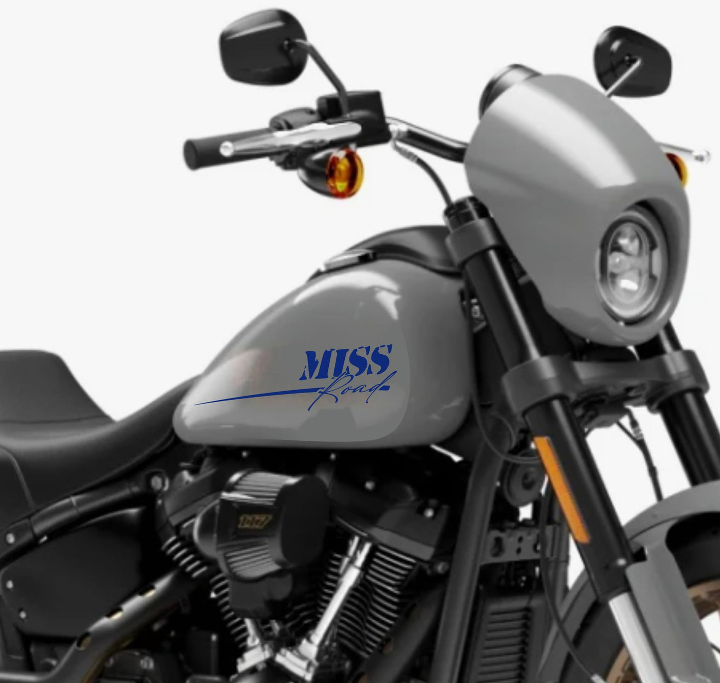 DualColorStampe® Adesivi Compatibili con Harley-Davidson Tribale MISS ROAD serbatoio DX-SX stickers Moto Motorbike COD. M0351