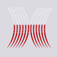 DualColorStampe Set di Strisce Cerchi Moto per 2 Ruote da 15" a 19" Pollici - Adesivi Ruote Moto Resistenti - Adesivi Cerchi Moto - Design Racing D0114