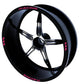 DualColorStampe Set di Strisce Cerchi Moto per 2 Ruote da 17" Pollici | Adesivi Ruote Moto | Adesivi Cerchi Moto Resiste a Pioggia e Sole | Design Racing D0075
