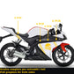 DualColorStampe Adesivi Compatibili con Yamaha YZF-R125 R125 - Design Scacchiera Teschio - Personalizzazione Moto M0166