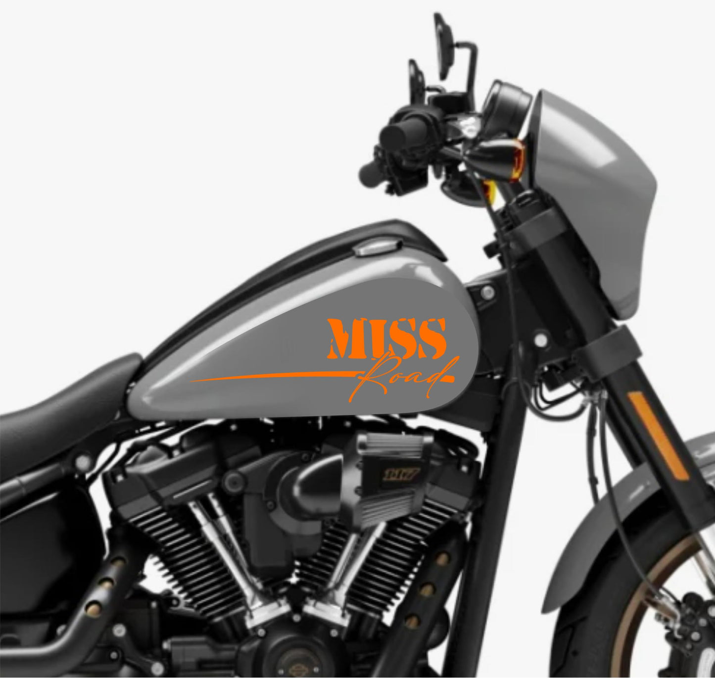 DualColorStampe® Adesivi Compatibili con Harley-Davidson Tribale MISS ROAD serbatoio DX-SX stickers Moto Motorbike COD. M0351