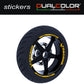 DualColorStampe Stickers Adesivi Set Completo di Cerchi Strisce per Moto per 2 Ruote da 17'' pollici strips Design Racing regione TOSCANA D0120