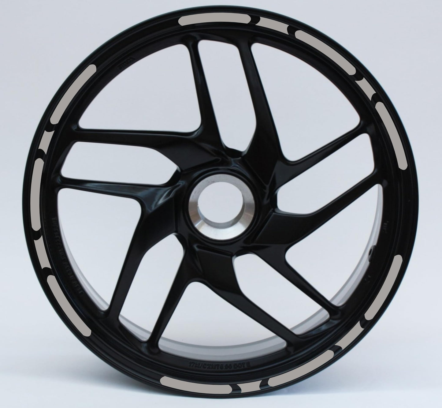 DualColorStampe® Confezione Adesivi Set Completo di Cerchi Strisce per Moto per 2 Ruote da 17'' pollici strips Design Sportivo COD.D0028