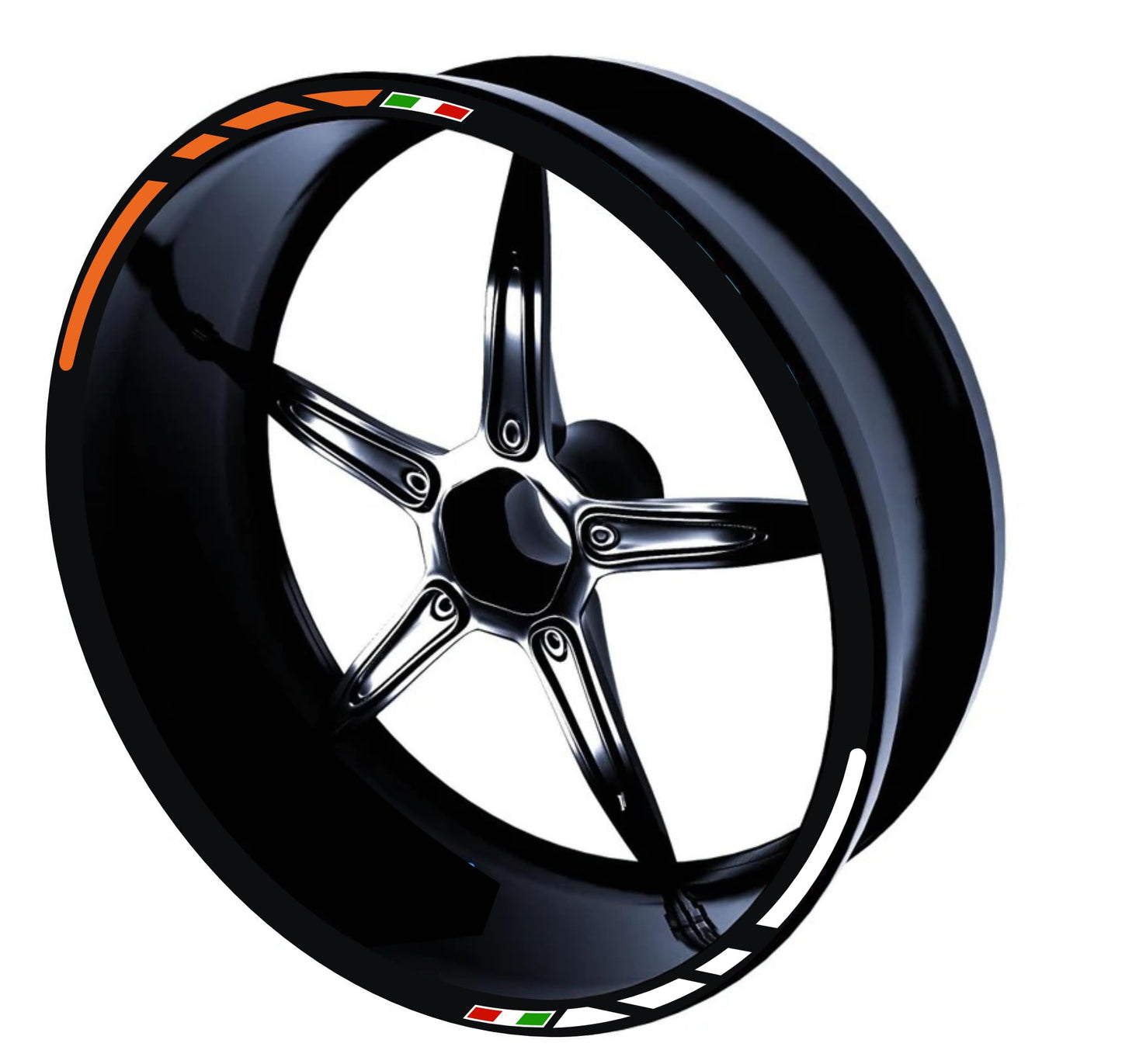Adesivi per cerchi moto 15 pollici Cerchioni Set Completo per 2 Ruote 15 Pollici Strisce Cerchi Custom universale D0104