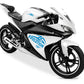 DualColorStampe Adesivi Compatibili con Yamaha YZF-R125 R125 (DX-SX) Carena moto decal stickers Design sport Tribale M0130