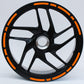 DualColorStampe® Confezione Adesivi Set Completo di Cerchi Strisce per Moto per 2 Ruote da 17'' pollici strips Design Sportivo COD.D0028