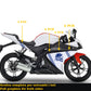 DualColorStampe Adesivi Compatibili con Yamaha YZF-R125 R125 - Design Scacchiera Teschio - Personalizzazione Moto M0166