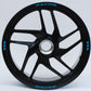 DualColorStampe Set di Strisce Cerchi Moto per 2 Ruote da 17" Pollici | Adesivi Ruote Moto | Adesivi Cerchi Moto Resiste a Pioggia e Sole | Design Racing D0075