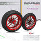 DualColorStampe Adesivi interno cerchi moto 17 POLLICI decal stickers cerchioni gomme strisce moto ADRENALINE COD.D0107