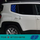 DualColorStampe Adesivi compatibili con Jeep Renegade (2014-2024) Vetro stickers finestrini posteriori fascia Window Decal stelle 0382