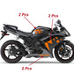 DualColorStampe Adesivi compatibili con Yamaha R1 YZF (2009-2011) grafica carena moto Adesivo per Moto Impermeabile Stickers decal vinile M0325