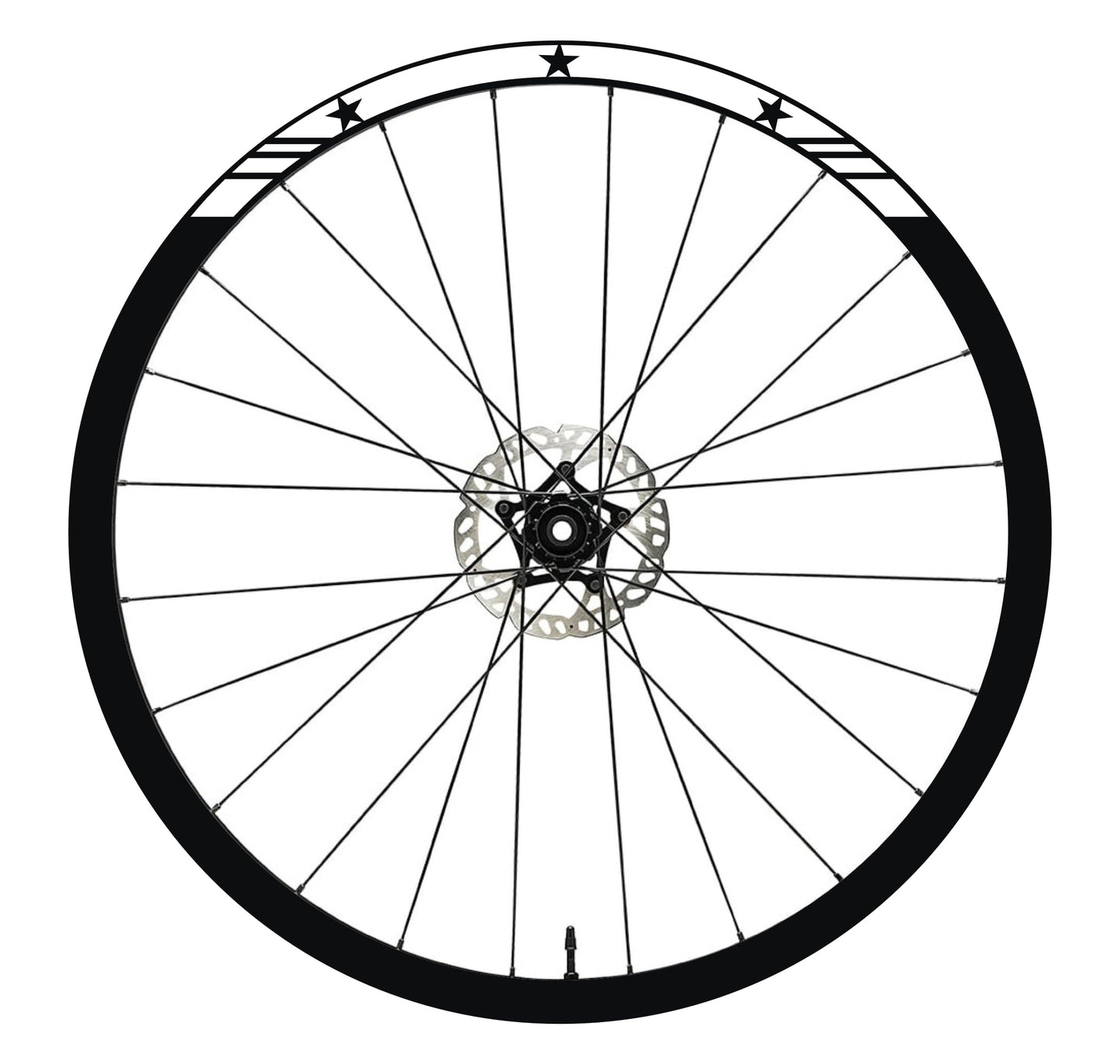 DualColorStampe Adesivi Cerchi Bici 26'' - 27,5'' - 28-29'' Pollici Ruota Bici MTB Bike Stickers Cerchi MTB stella star - B0202