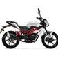 DualColorStampe Adesivi Compatibili con Benelli BN 125 (2021-2023) DX-SX Carena Moto + Strisce Cerchi 17'' Stelle Design - M0303