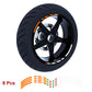 Adesivi per cerchi moto 15 pollici Cerchioni Set Completo per 2 Ruote 15 Pollici Strisce Cerchi Custom universale D0104