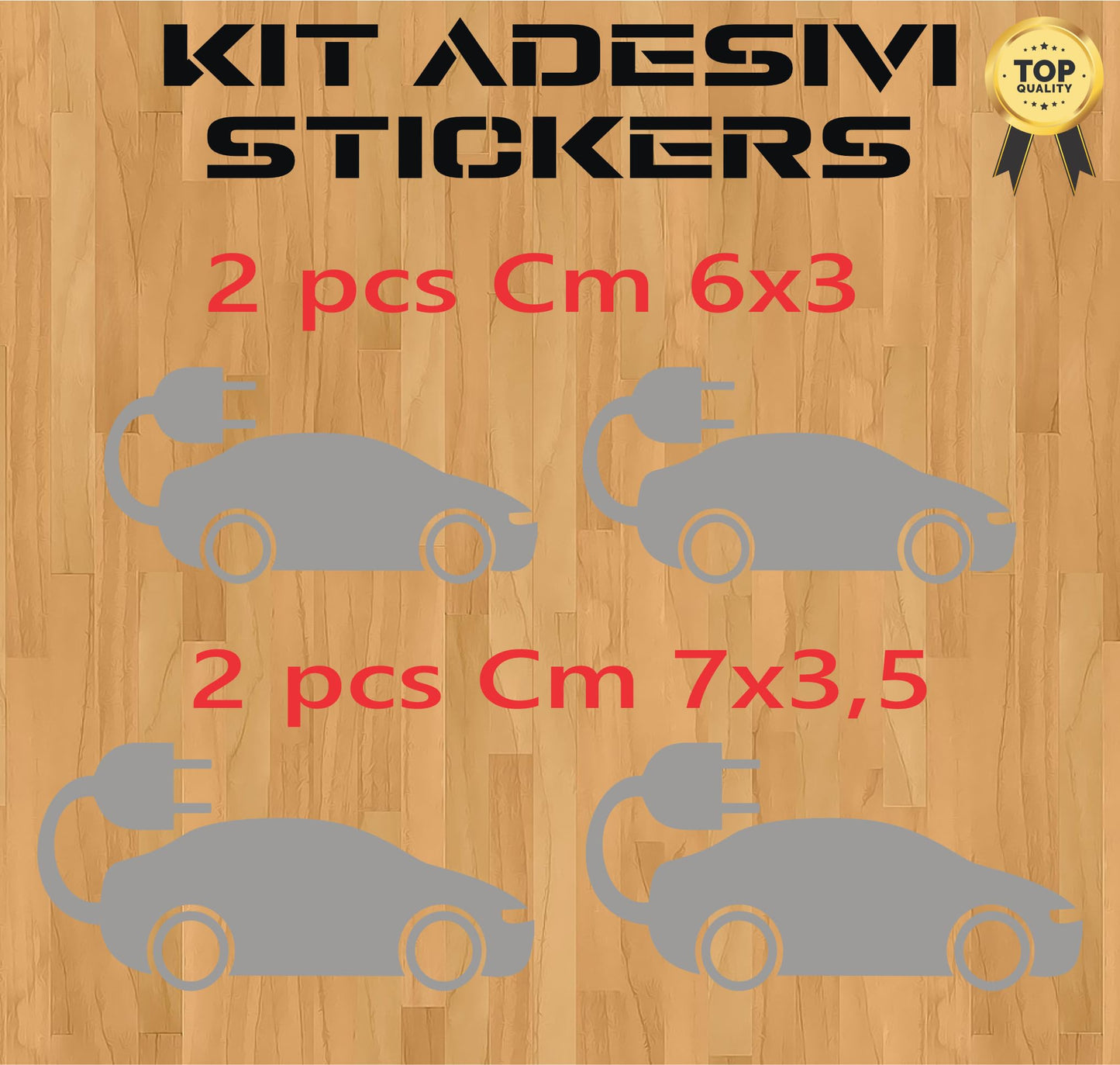DualColorStampe Adesivi in vinile wall stickers tuning auto elettrica LOGO AUTO ELETTRICA accessori auto stickers COD.0422