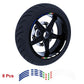 Adesivi per cerchi moto 15 pollici Cerchioni Set Completo per 2 Ruote 15 Pollici Strisce Cerchi Custom universale D0104