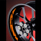 DualColorStampe Adesivi interno cerchi moto 17 POLLICI decal stickers cerchioni gomme strisce moto COD. D0035