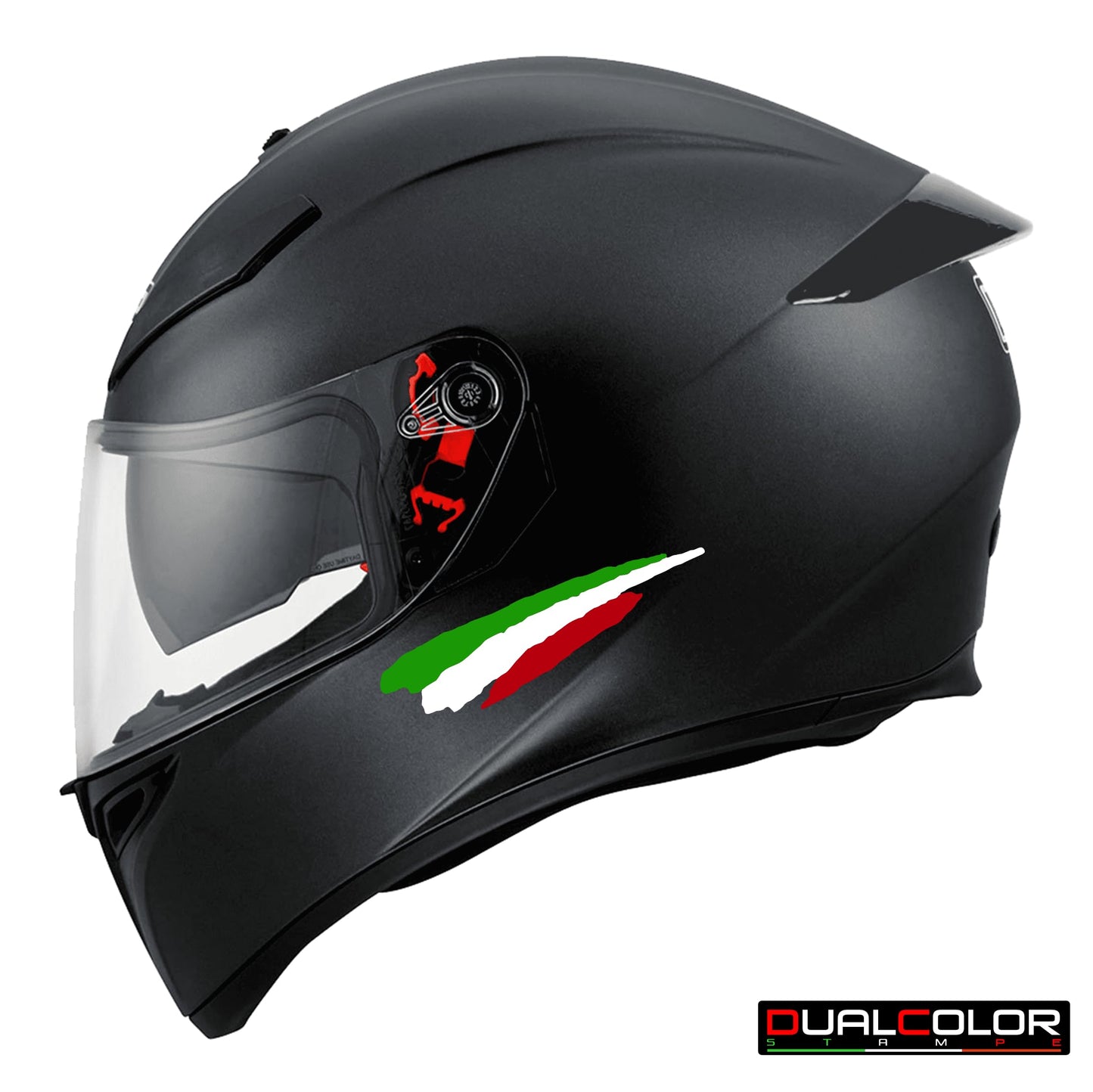 DualColorStampe Adesivi Stickers Bandiera Italiana Italia Tuning Sport Racing 6 Unità | Adesivo Bandiera Spagna per Auto Moto Scooter Quad Caschi | Resistenti alla Pioggia e al Sole