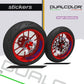 DualColorStampe Adesivi interno cerchi moto 17 POLLICI decal stickers cerchioni gomme strisce moto COD. D0036