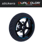 DualColorStampe Confezione Adesivi Set Completo di Cerchi Strisce per Moto per 2 Ruote da 17'' pollici strips Design Racing ABRUZZO D0117