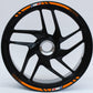 Confezione Adesivi Set Completo di Cerchi Strisce per Moto per 2 Ruote da 17'' pollici strips Design Sportivo Bandiera Francese COD.D0098