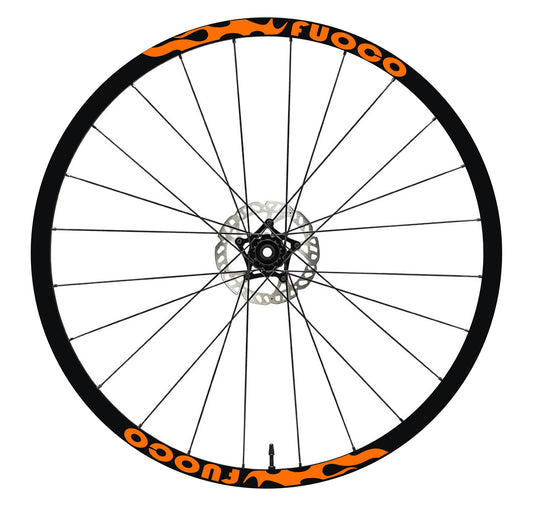 DualColorStampe Adesivi Cerchi Bici 26'' - 27,5'' - 28-29'' Pollici Ruota Bici MTB Bike Stickers Cerchi FUOCO MTB - B0057